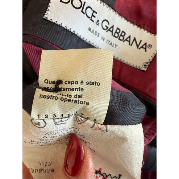 Dolce & Gabbana Men's Size US 38R Double Button Suit Coat Black Cashmere Wool - Picture 12 of 15